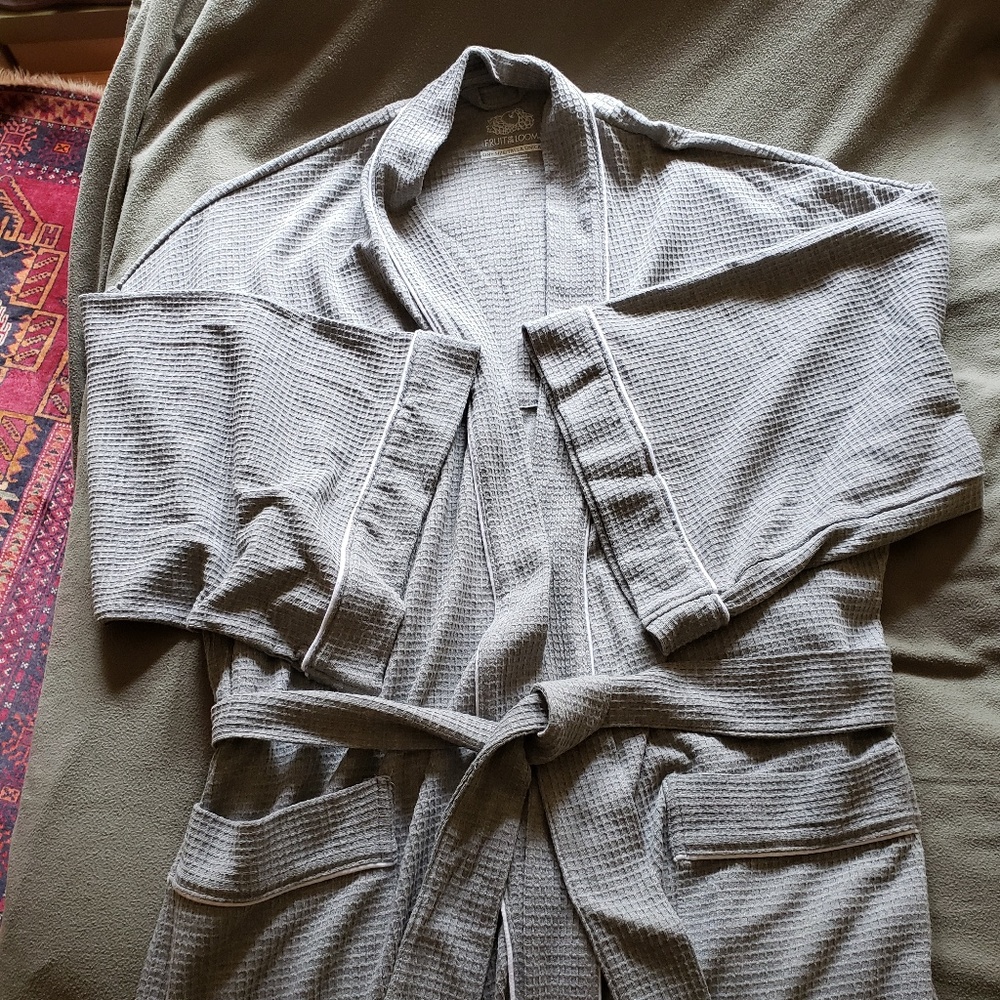 Fruit of the Loom Men's Waffle Kimono Robe